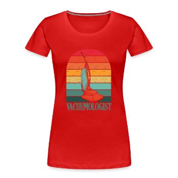 Aspirateur aspirateur - T-shirt bio Premium Femme - rouge - Devant - Mia (176cm)