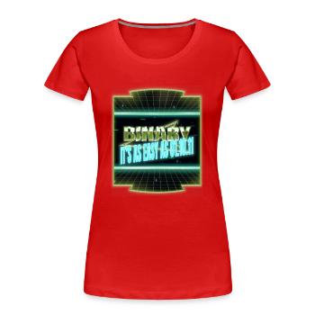 hacking computer equestrian geek fingers computer - Frauen Premium Bio T-Shirt - Rot - Vorne - Mia (176cm)