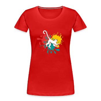 Monkey monkey - Women's Premium Organic T-Shirt - red - Front - Mia (176cm)