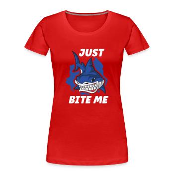 Shark Ocean Predator Scuba Diver Tauchen - Frauen Premium Bio T-Shirt - Rot - Vorne - Mia (176cm)