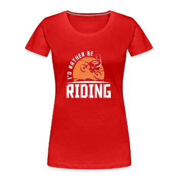 Motocross Motorrad Biker Dirt Bike - Frauen Premium Bio T-Shirt - Rot - Vorne - Mia (176cm)