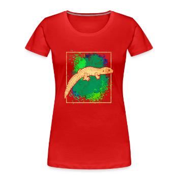 Salamander - Frauen Premium Bio T-Shirt - Rot - Vorne - Mia (176cm)
