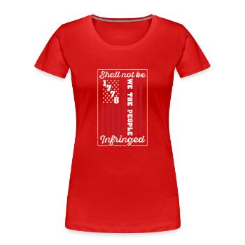 Nous, le peuple, ne serons pas violés US American - T-shirt bio Premium Femme - rouge - Devant - Mia (176cm)