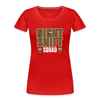 Jolie troupe de nuit - T-shirt bio Premium Femme - rouge - Devant - Mia (176cm)