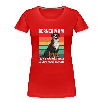 Bouvier bernois - T-shirt bio Premium Femme - rouge - Devant - Mia (176cm)