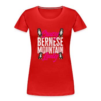 Bouvier bernois - T-shirt bio Premium Femme - rouge - Devant - Mia (176cm)
