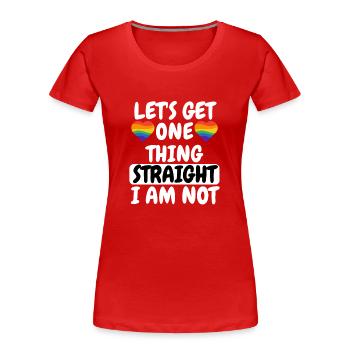 Hetero Homosexuell Gay Pride Geschenk LGBTQ - Frauen Premium Bio T-Shirt - Rot - Vorne - Mia (176cm)