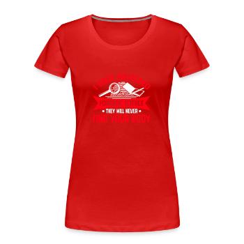 Private detective team Tatort Forensic Science - Women's Premium Organic T-Shirt - red - Front - Mia (176cm)