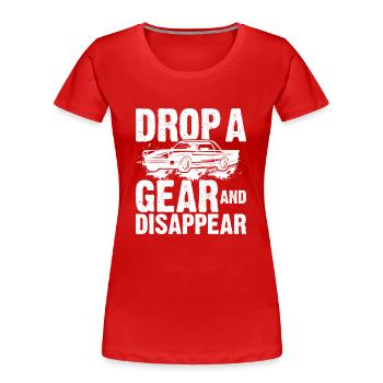 Shifting down a gear and disappearing - Auto - Women's Premium Organic T-Shirt - red - Front - Mia (176cm)