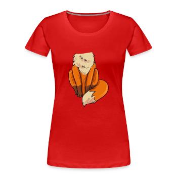 Costume de renard - T-shirt bio Premium Femme - rouge - Devant - Mia (176cm)