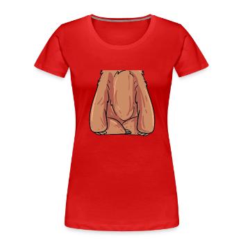 Costume de paresseux - T-shirt bio Premium Femme - rouge - Devant - Mia (176cm)