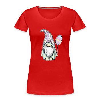 Gnome Gnomes Ostern - Frauen Premium Bio T-Shirt - Rot - Vorne - Mia (176cm)