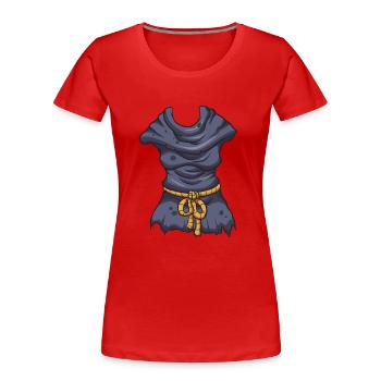 Costume de sorcière - T-shirt bio Premium Femme - rouge - Devant - Mia (176cm)