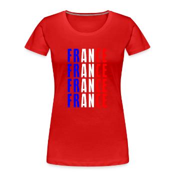 France France France France - T-shirt bio Premium Femme - rouge - Devant - Mia (176cm)