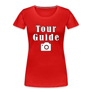 Guide - T-shirt bio Premium Femme - rouge - Devant - Mia (176cm)