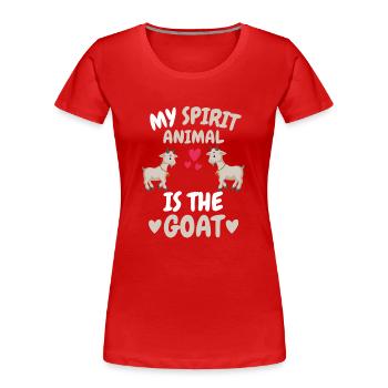 Mein spirituelles Tier Bauer Tier Geschenk Ziege - Frauen Premium Bio T-Shirt - Rot - Vorne - Mia (176cm)
