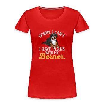 Bouvier bernois - T-shirt bio Premium Femme - rouge - Devant - Mia (176cm)