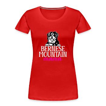 Bouvier bernois - T-shirt bio Premium Femme - rouge - Devant - Mia (176cm)