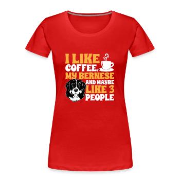 Bouvier bernois - T-shirt bio Premium Femme - rouge - Devant - Mia (176cm)