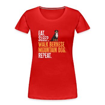 Bouvier bernois - T-shirt bio Premium Femme - rouge - Devant - Mia (176cm)
