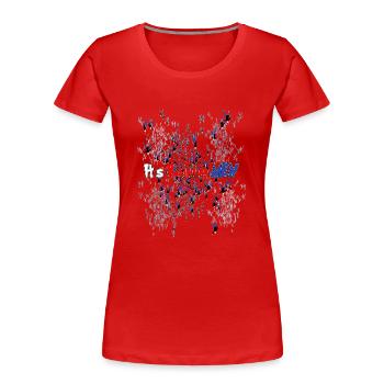 It s raining Men - Women's Premium Organic T-Shirt - red - Front - Mia (176cm)