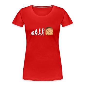 Baking Raisin Bread - Frauen Premium Bio T-Shirt - Rot - Vorne - Mia (176cm)