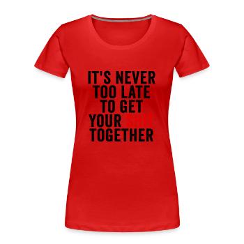 Positive Inspiration Men Women Funny Motivation - Women's Premium Organic T-Shirt - red - Front - Mia (176cm)