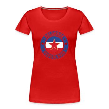 Jugoslavija Yugoslavia Jugo Tito SFRJ Jugoslawien - Women's Premium Organic T-Shirt - red - Front - Mia (176cm)