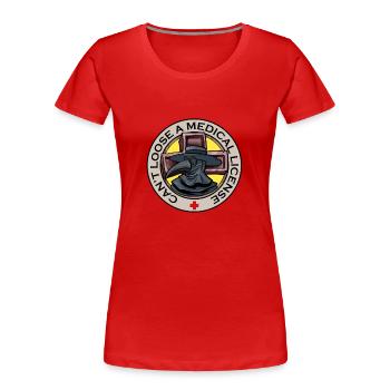 Seuchendoktor-Outfit Seuchendoktor-Maske Medikamente - Frauen Premium Bio T-Shirt - Rot - Vorne - Mia (176cm)