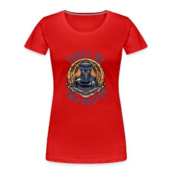 Seuchendoktor-Outfit Seuchendoktor-Maske Medikamente - Frauen Premium Bio T-Shirt - Rot - Vorne - Mia (176cm)