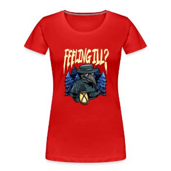 Seuchendoktor-Outfit Seuchendoktor-Maske Medikamente - Frauen Premium Bio T-Shirt - Rot - Vorne - Mia (176cm)