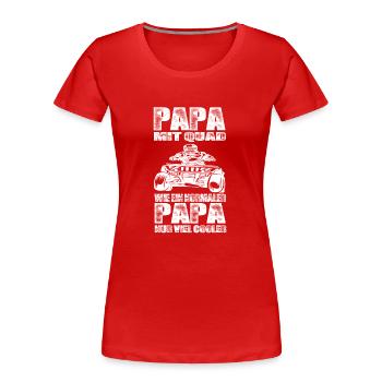 Quad - Frauen Premium Bio T-Shirt - Rot - Vorne - Mia (176cm)