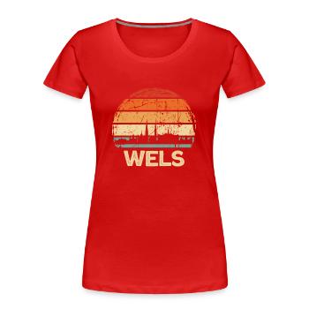 Wels - Frauen Premium Bio T-Shirt - Rot - Vorne - Mia (176cm)