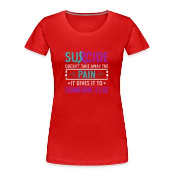 Sunflower Suicide Prevention Suicide Education - T-shirt bio Premium Femme - rouge - Devant - Mia (176cm)