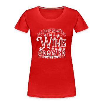 Ich Bin Ein Winzer - Frauen Premium Bio T-Shirt - Rot - Vorne - Mia (176cm)