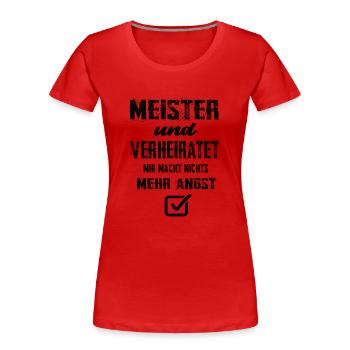 Meister und Verheiratet - Frauen Premium Bio T-Shirt - Rot - Vorne - Mia (176cm)