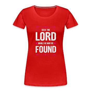 gott bibel spruch - Frauen Premium Bio T-Shirt - Rot - Vorne - Mia (176cm)