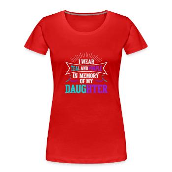 Sunflower Suicide Prevention Suicide Education - T-shirt bio Premium Femme - rouge - Devant - Mia (176cm)