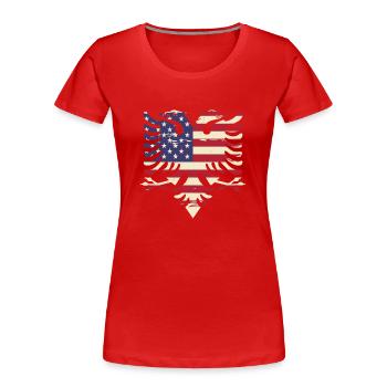 Republic of Albania Albania Shqipëria Tirana Albanians - Women's Premium Organic T-Shirt - red - Front - Mia (176cm)