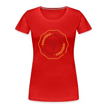 Republic of Albania Albania Shqipëria Tirana Albanians - Women's Premium Organic T-Shirt - red - Front - Mia (176cm)