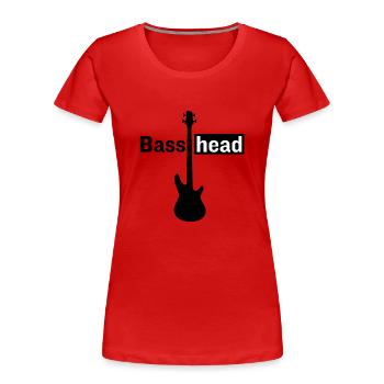 Basse Tête Guitare Amateur de musique Guitariste basse - T-shirt bio Premium Femme - rouge - Devant - Mia (176cm)