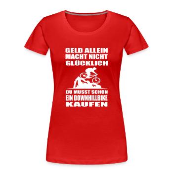 Downhill - Frauen Premium Bio T-Shirt - Rot - Vorne - Mia (176cm)