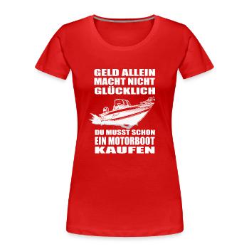 Motorboot - Frauen Premium Bio T-Shirt - Rot - Vorne - Mia (176cm)