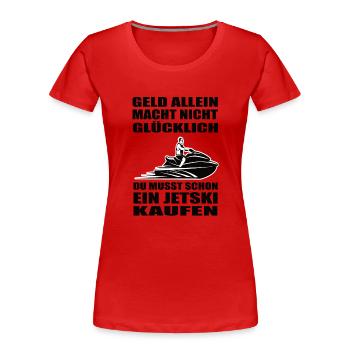 Jetski - Frauen Premium Bio T-Shirt - Rot - Vorne - Mia (176cm)