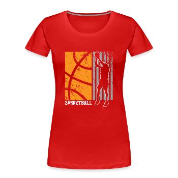 Basketball Basketballer - Frauen Premium Bio T-Shirt - Rot - Vorne - Mia (176cm)