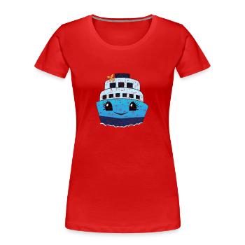 Croisière Bateau de croisière Femmes - T-shirt bio Premium Femme - rouge - Devant - Mia (176cm)