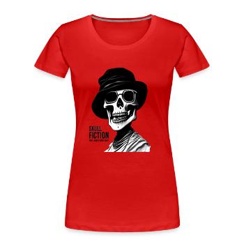 Crâne Fiction Crâne Art - T-shirt bio Premium Femme - rouge - Devant - Mia (176cm)