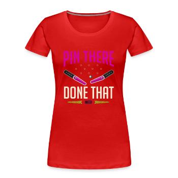 Flipper-Arcade-Spieler - Frauen Premium Bio T-Shirt - Rot - Vorne - Mia (176cm)