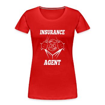 Insurance Agent Broker Salesman Gift Idea - Frauen Premium Bio T-Shirt - Rot - Vorne - Mia (176cm)