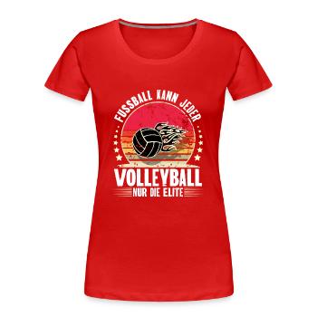 Volleyball - Frauen Premium Bio T-Shirt - Rot - Vorne - Mia (176cm)